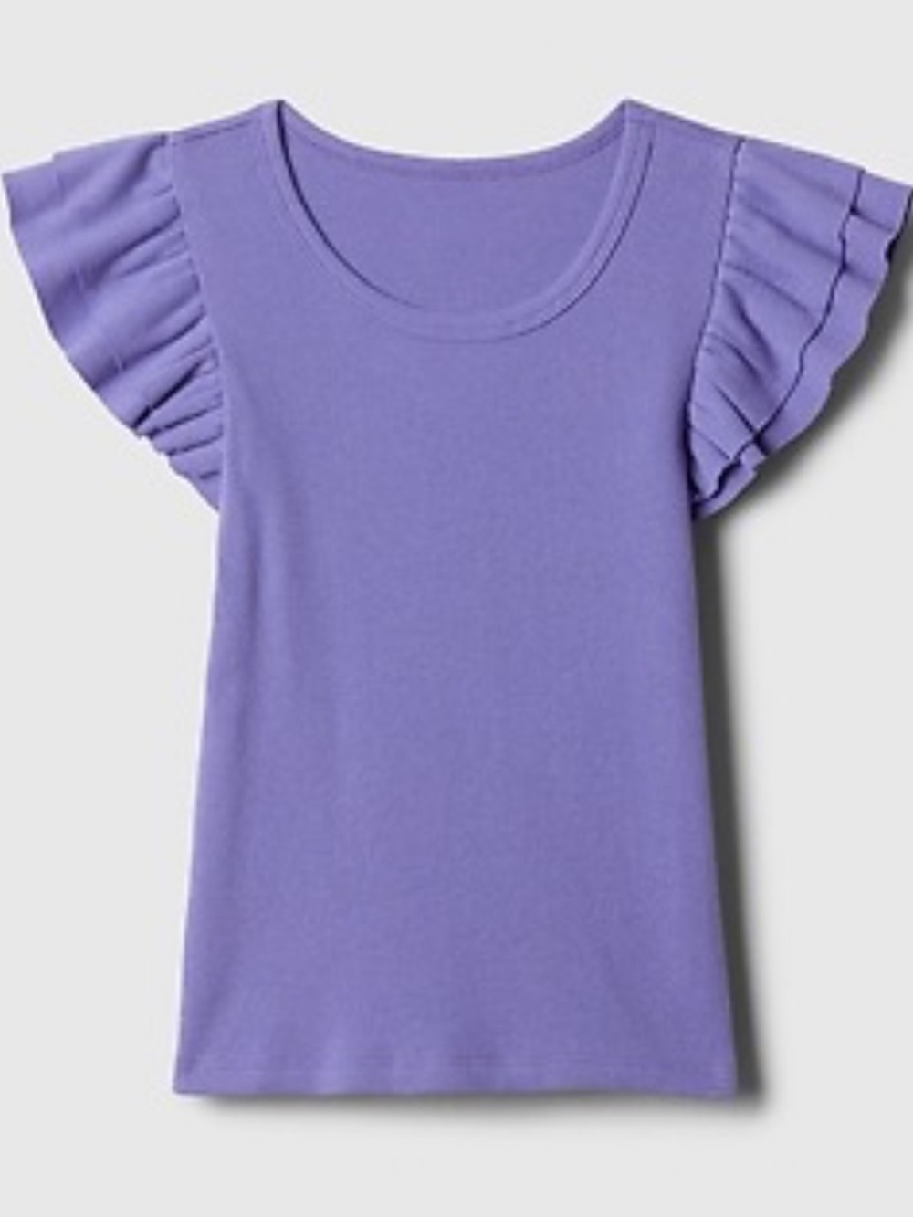 NWT GAP Girls Sz L (10) Short Flutter Sleeve Top in Purple